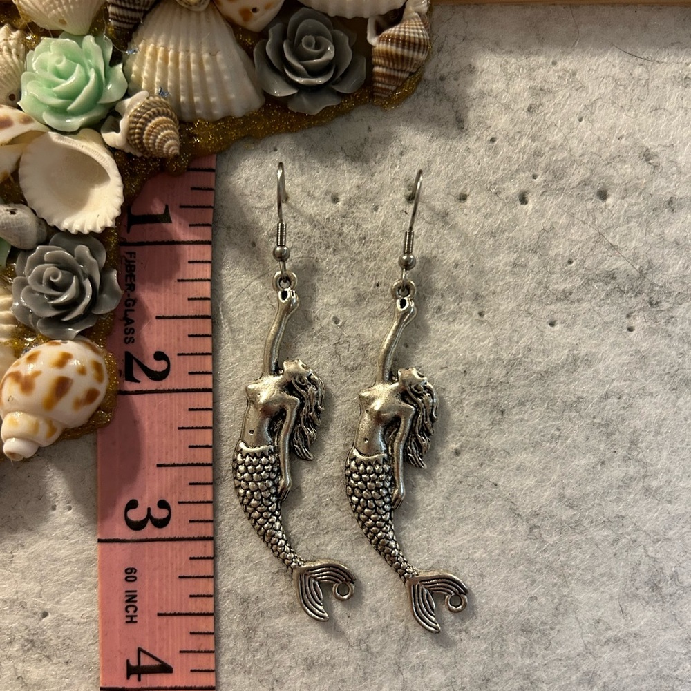 BNWT Silver Mermaid Earrings